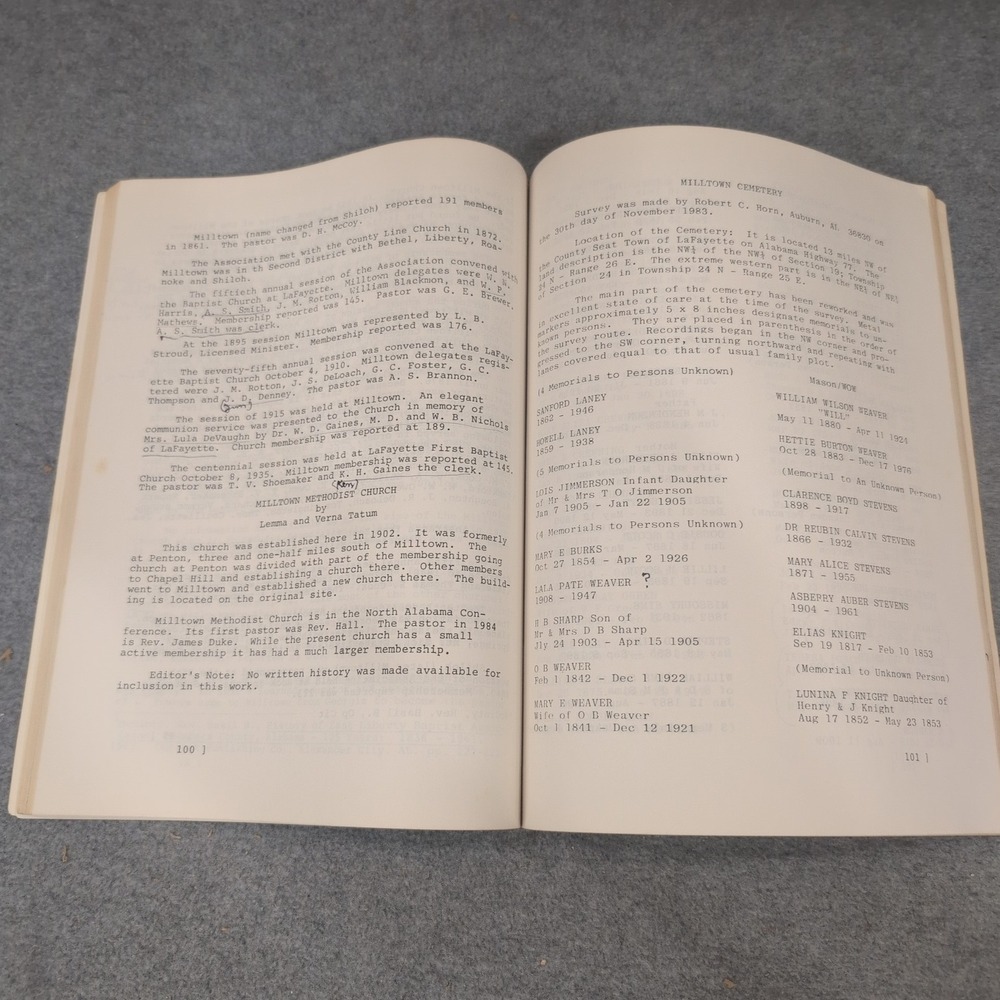 Tap Roots Vol‎ 4 Chambers County Alabama Epitaphs & Church Records 1985 - Picture 4 of 4